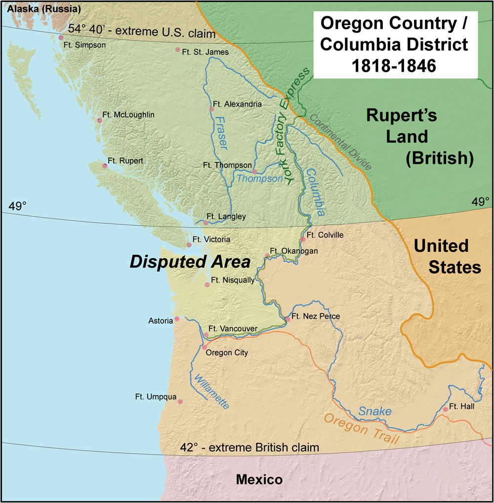 Perjanjian Oregon dan Perbatasan Kanada (15 Juni 1846)